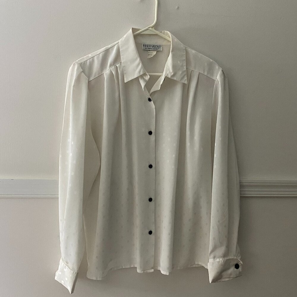 Vintage Inner Visions Ship 'N Shore White‎ Button Down Size 14